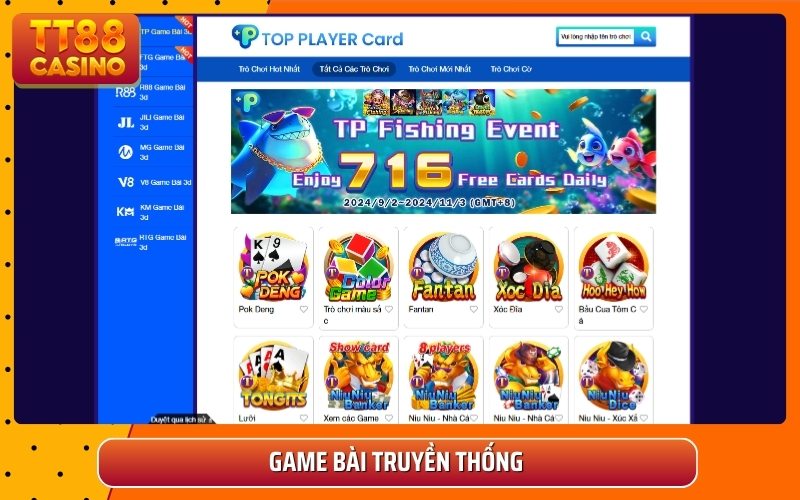 Game bài truyền thống là sự lựa chọn hoàn hảo của các cao thủ